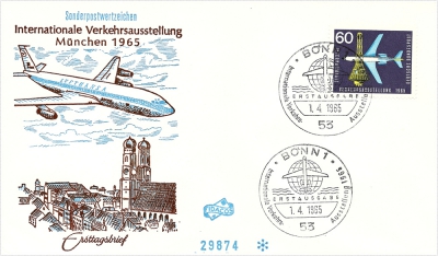 60 Pfennig - Internationale Verkehrsausstellung München, 1965