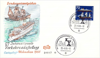 70 Pfennig - Internationale Verkehrsausstellung München, 1965