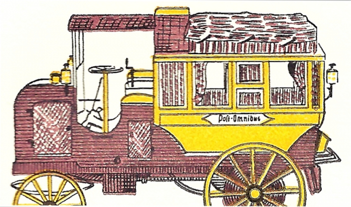 Rückansicht - 15 Pfennig - Internationale Verkehrsausstellung München, 1965 - Ersttagsbrief mit Fünf Pfennig Briefmarke zur IVA zeigt Post-Omnibus und modernen Bus Ersttagsstempel vom 25. Juni 1965