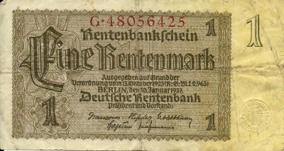 Eine Rentenmark, 1937