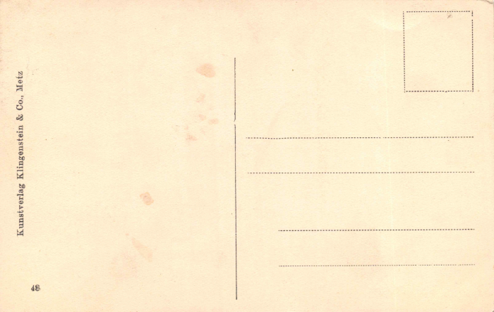 Rückansicht - Metz Dom, Postkarte - Alte Postkarte Karton, s/w-Abzug