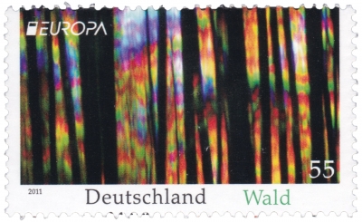Vorderansicht - Briefmarke - Wald - Deutschland 2011, 55 Cent Ausgabewert: 55 Cent
