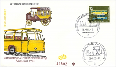15 Pfennig - Internationale Verkehrsausstellung München, 1965