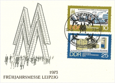 Ersttagsbrief - Leipziger Frühjahrsmesse mit Messesymbol, 1973