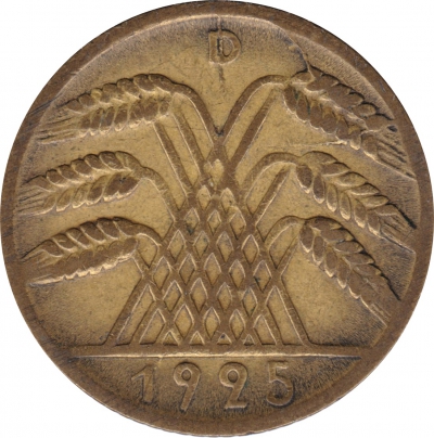 10 Reichspfennig 1925 D