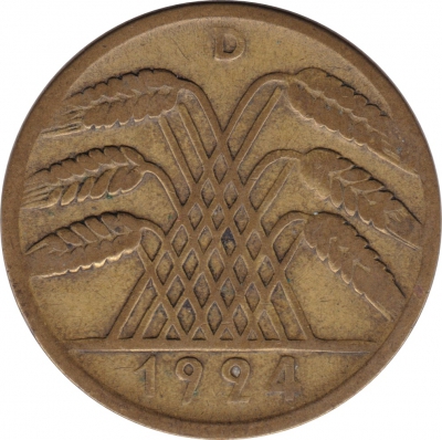 10 Reichspfennig 1924 D