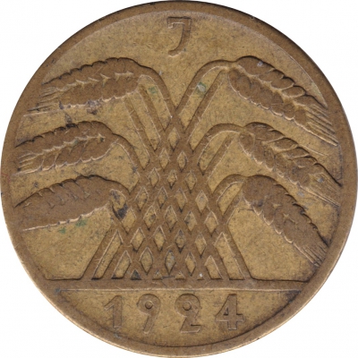 10 Rentenpfennig 1924 J