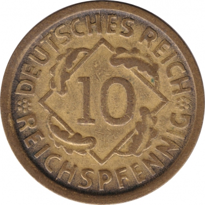 10 Reichspfennig 1925 D