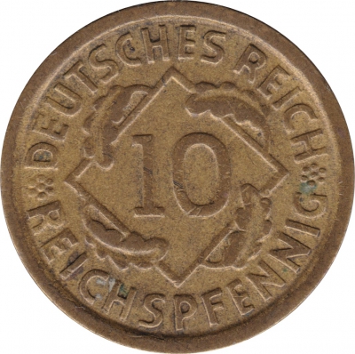 10 Reichspfennig 1935 E