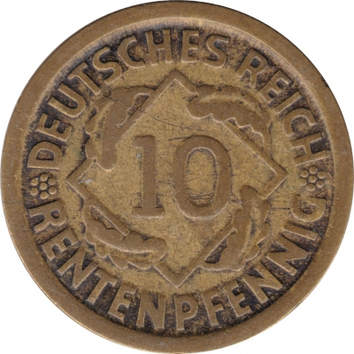 10 Rentenpfennig 1924 F