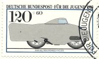 Detailansicht - Motorrad von BMW Weltrekordmaschine 1936, Für die Jugend, Motorräder 1983 - Jugendmarken - Historische Motorräder sehr guter Zustand