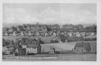 Vorderansicht - Zwickau - Partie am Heinrich-Braun-Krankenhaus, 1950 - sehr schöne alte Postkarte vom Heinrich-Braun-Krankenhaus schwarz-weiß Ansichtskarte