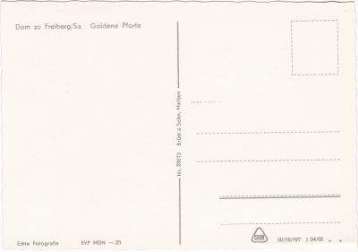 Ansichtskarte - Goldene Pforte vom Dom zu Freiberg