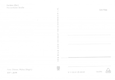 Ansichtskarte Zwickau - Marienthaler Straße, 1969