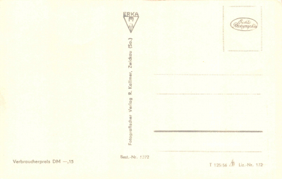 Klingenthal in Sachsen Teilansicht, Postkarte 1956