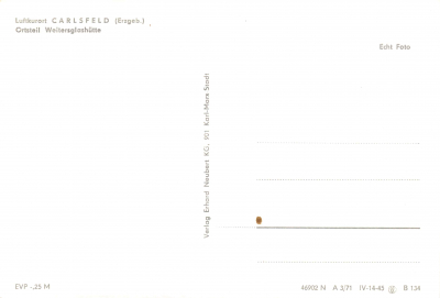 Luftkurort Carsfeld, Postkarte 1971