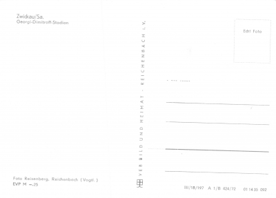Zwickau - Georgi-Dimitroff-Stadion (Westsachsenstadion), 1972