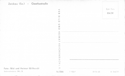 Zwickau - Goethestraße, 1959