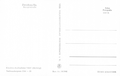 Zwickau - Hauptstraße, 1957