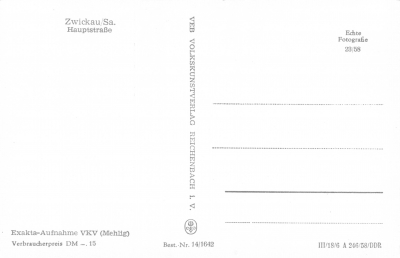 Zwickau - Hauptstraße, 1958