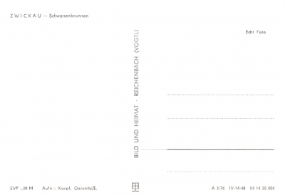 Zwickau - Schwanenbrunnen, 1976