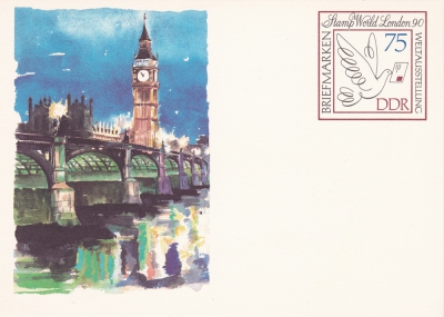 Postkarte - Briefmarken Weltausstellung, 1990