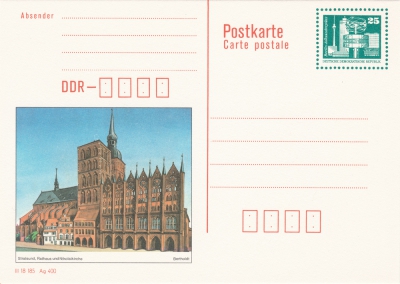 25 Pfennig - Stralsund und Alexanderplatz in Berlin, 1990