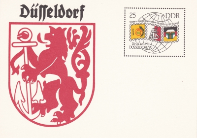 25 Pfennig DDR - Briefmarken-Ausstellung in Düsseldorf, 1990