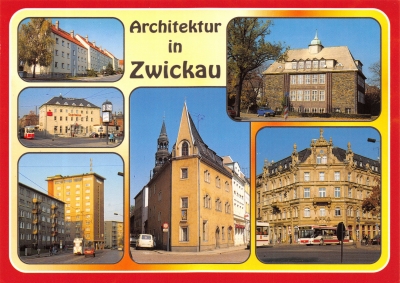 Ansichtskarte - Architektur in Zwickau, 1995
