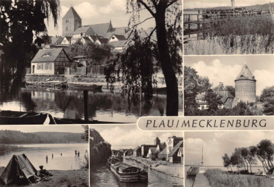 Erholungsort Plau in Mecklenburg, Postkarte 1967