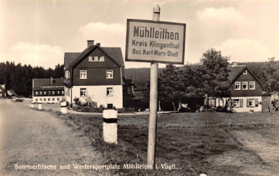 Mühlleithen im Vogtland, Postkarte 1956