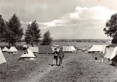 Vorderansicht - Plau am See, Zeltplatz Zuruf, 1972 - Alte Postkarte ungelaufen und unbeschrieben