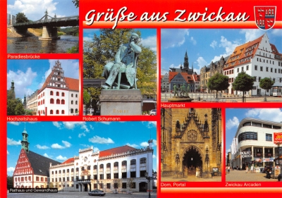 Postkarte - Grüße aus Zwickau, ca. 2010