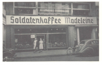 Postkarte Soldatenkaffee Madeleine, Paris 1942