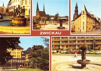 Zwickau - Ansichtskarte, 1988