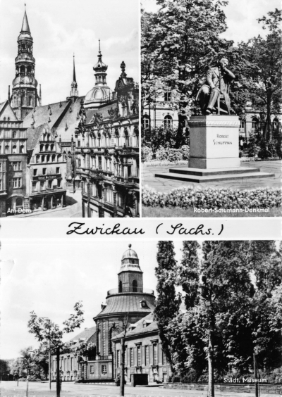 Zwickau - Dom, Robert-Schumann-Denkmal, Städt. Museum, 1961