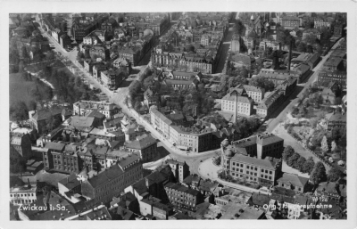 Zwickau - Fliegeraufnahme, 1958