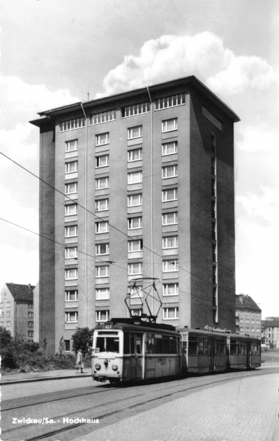 Zwickau - Hochhaus an der Marienthaler Straße, 1966