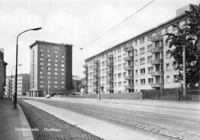 Zwickau - Hochhaus im Stadtteil Marienthal, 1971
