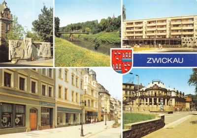 Zwickau - Paradiesbrücke, Mokka-Milchbar uvm., 1989