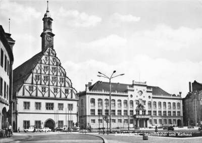 Zwickau - Stadttheater und Rathaus, 1977