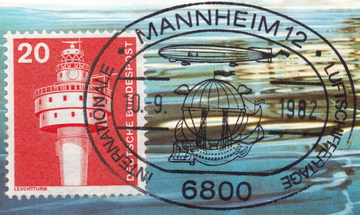 Detailansicht - Flugschiff Dornier Do X - Internationale Luftschiffertage in Mannheim, 1982 sehr seltene Postkarte