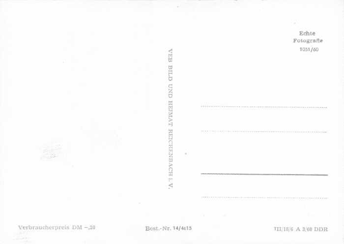 Rückansicht - Gruss aus Zwickau (Sa.), 1960 - Hauptmarkt, Hauptbahnhof, Schedewitzer Brücke, Schwanenteichanlage Postkarte sehr selten!