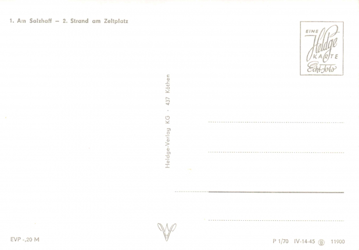 Rückansicht - Ostseebad Rerik, Am Salzhaff und Strand, 1970 - Alte Postkarte Karton, s/w-Abzug