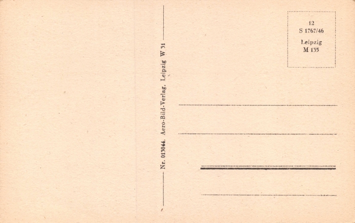 Rückansicht - Zwickau - Bahnhofstraße Hotel Wagner, 1946 - Ansichtskarte zum Kaufen ungelaufen, Rückseite leer!