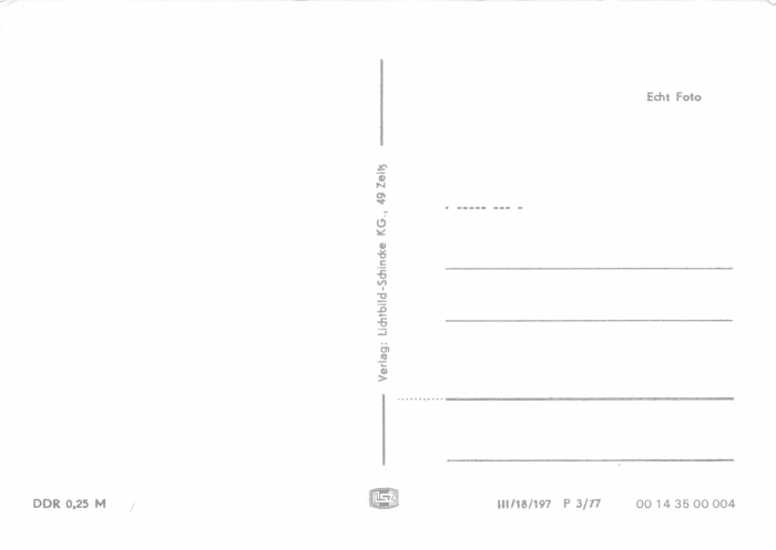 Rückansicht - Zwickau - Stadttheater und Rathaus, 1977 - Sehr schöne Postkarte von Zwickau Postkarte sehr selten!