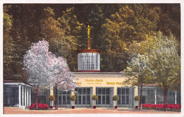 Vorderansicht - Bad Elster - Marienquelle, Postkarte 1915 - sehr seltene Ansichtskarte ungelaufen, sehr guter Zustand