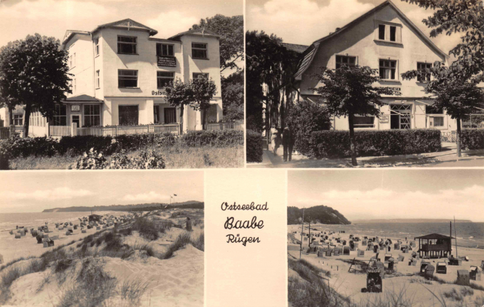 Vorderansicht - Ostseebad Baabe, Rügen Postkarte 1961 - Ansichtskarte Ostseebad Baabe ungelaufen, sehr guter Zustand