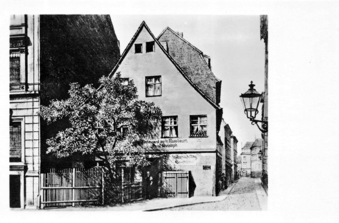 Vorderansicht - Restaurant zum Nussbaum, Alt-Berlin 1955 - Alte Postkarte ungelaufen, sehr guter Zustand